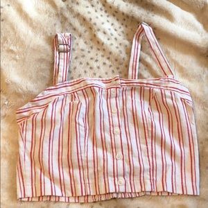 Red and White Striped tank top